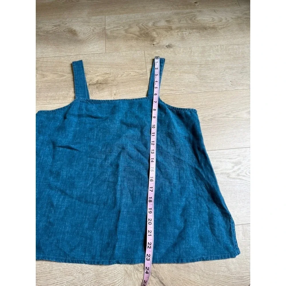 EUC Eileen Fisher Women's Organic Linen Delave Tank Cami in‎ Reef Size M